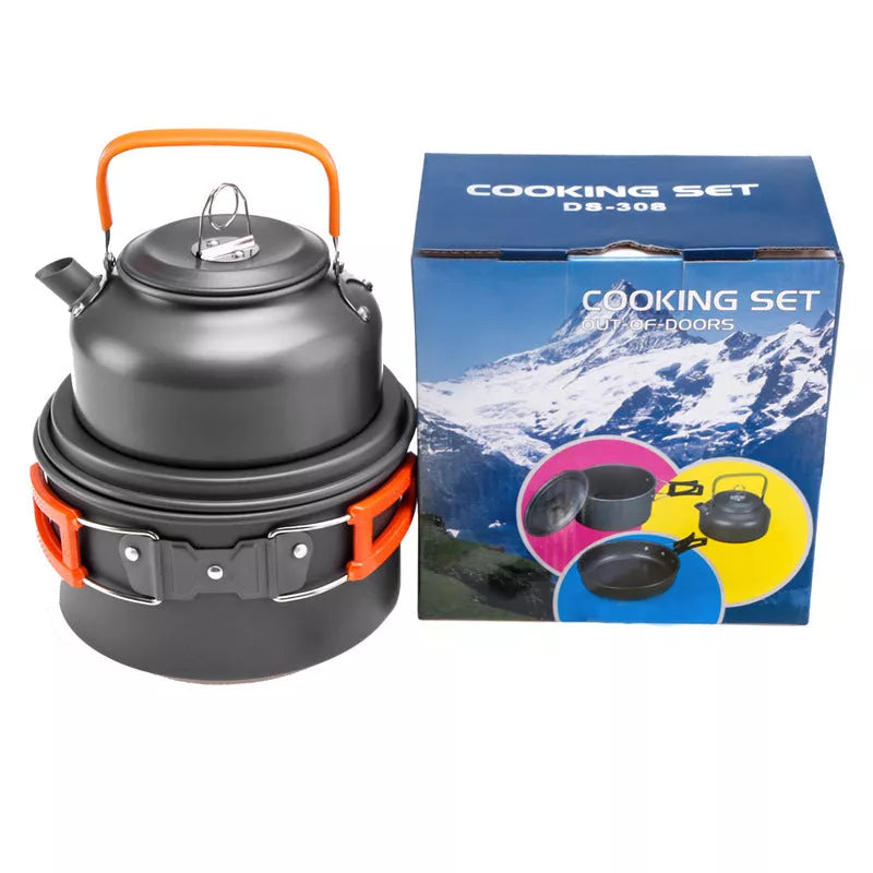 Outdoor Jacketed Kettle Set for 2-3 Person Camping
