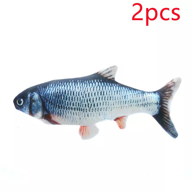 Electric Simulation Fish Toy for Cats with Detachable Movement