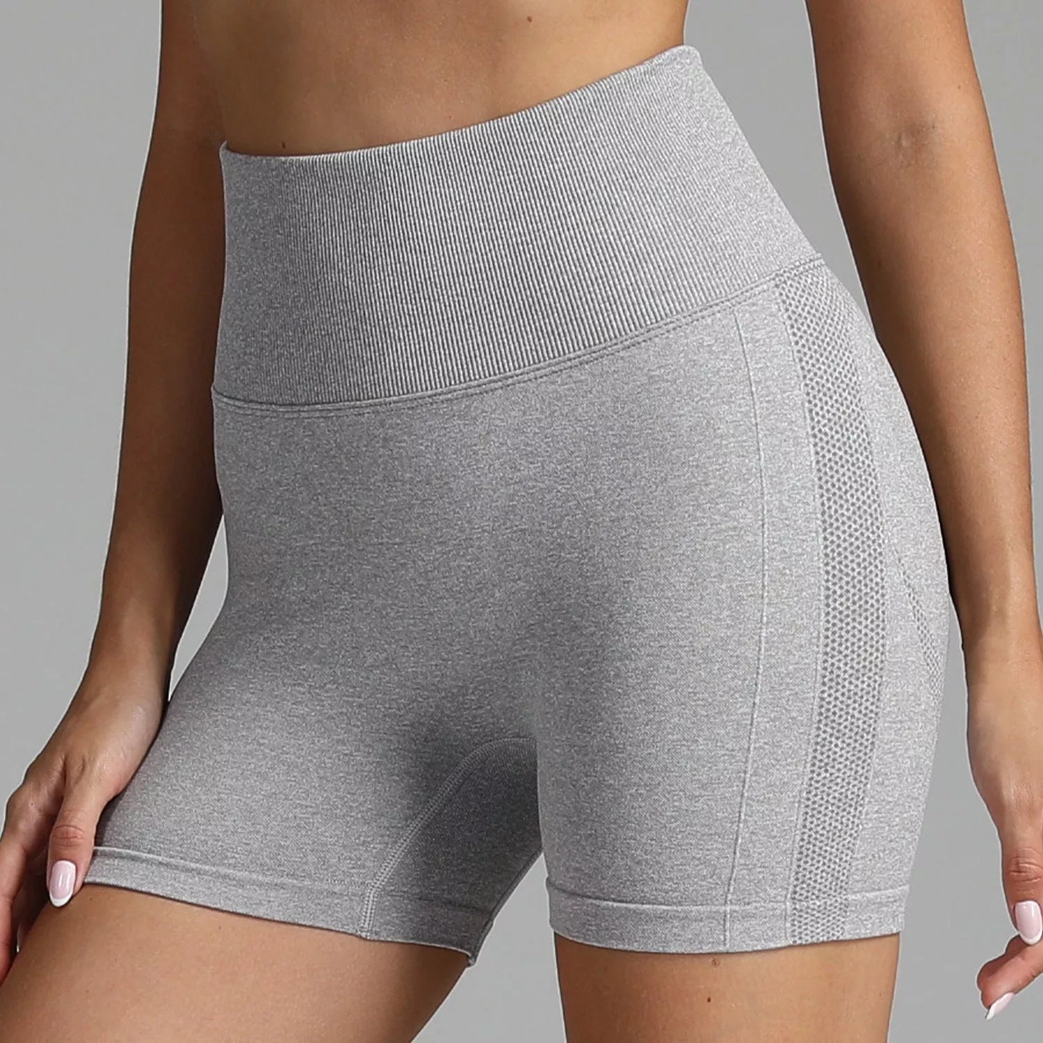 High Waist Seamless Yoga Shorts for Women with Hip-Lifting Design