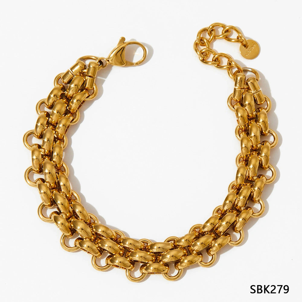 Elegant Stainless Steel Electroplated Women's Bracelet