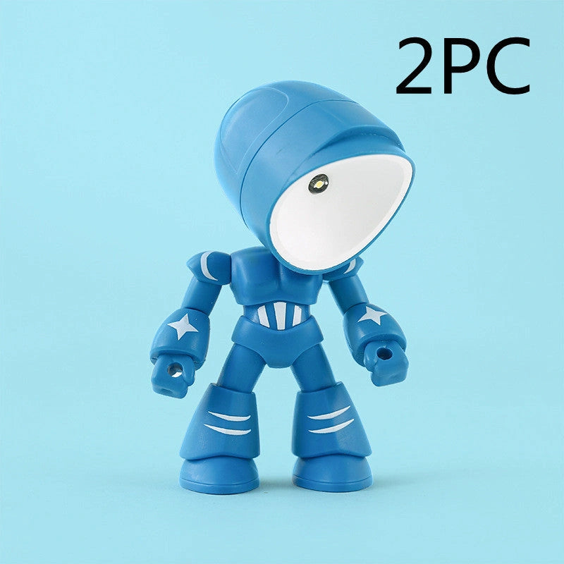 Mini LED Hero Robot Table Lamp with Adjustable Arms and 360° Rotating Head
