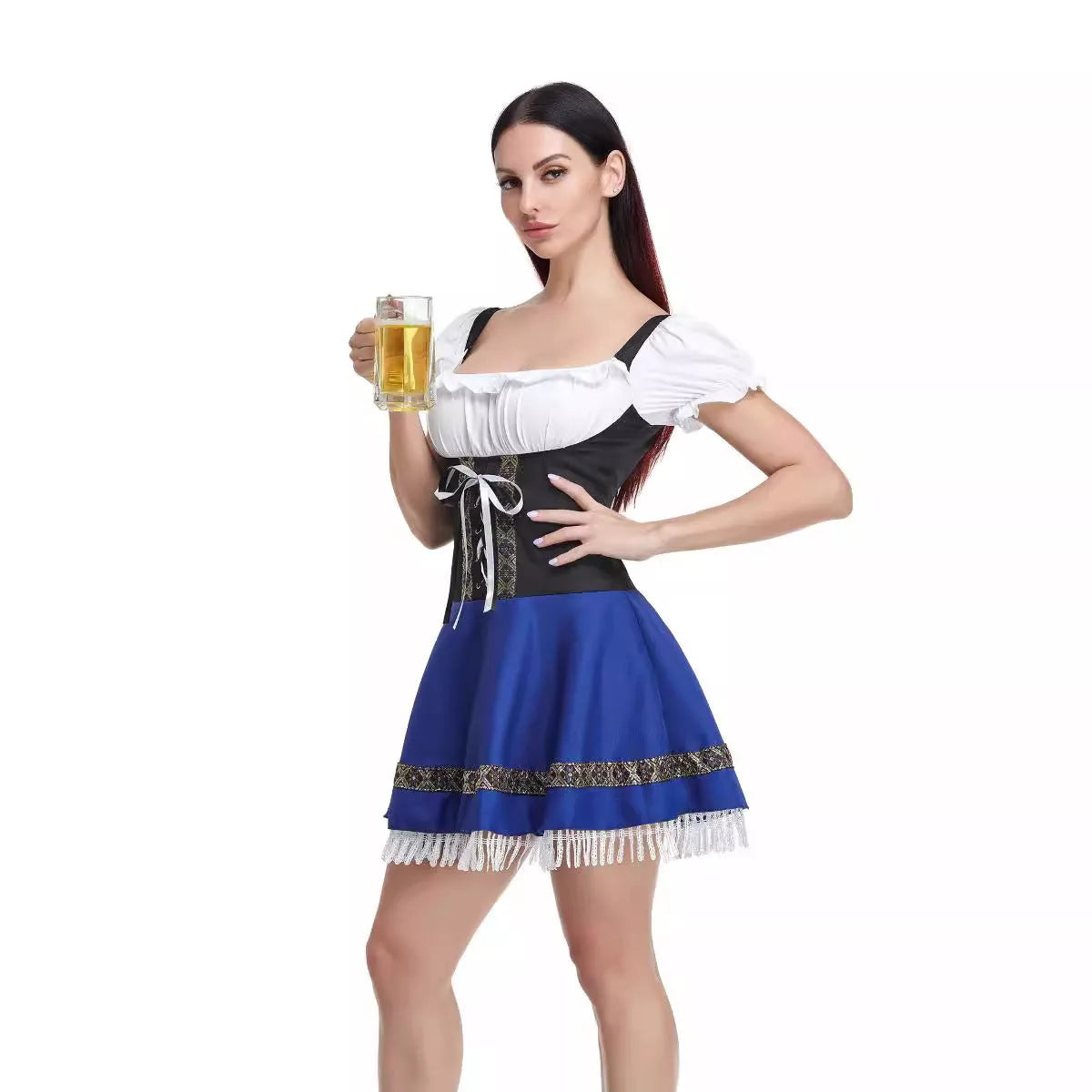 Halloween Maid Uniform Barmaid Dresses in Polyester
