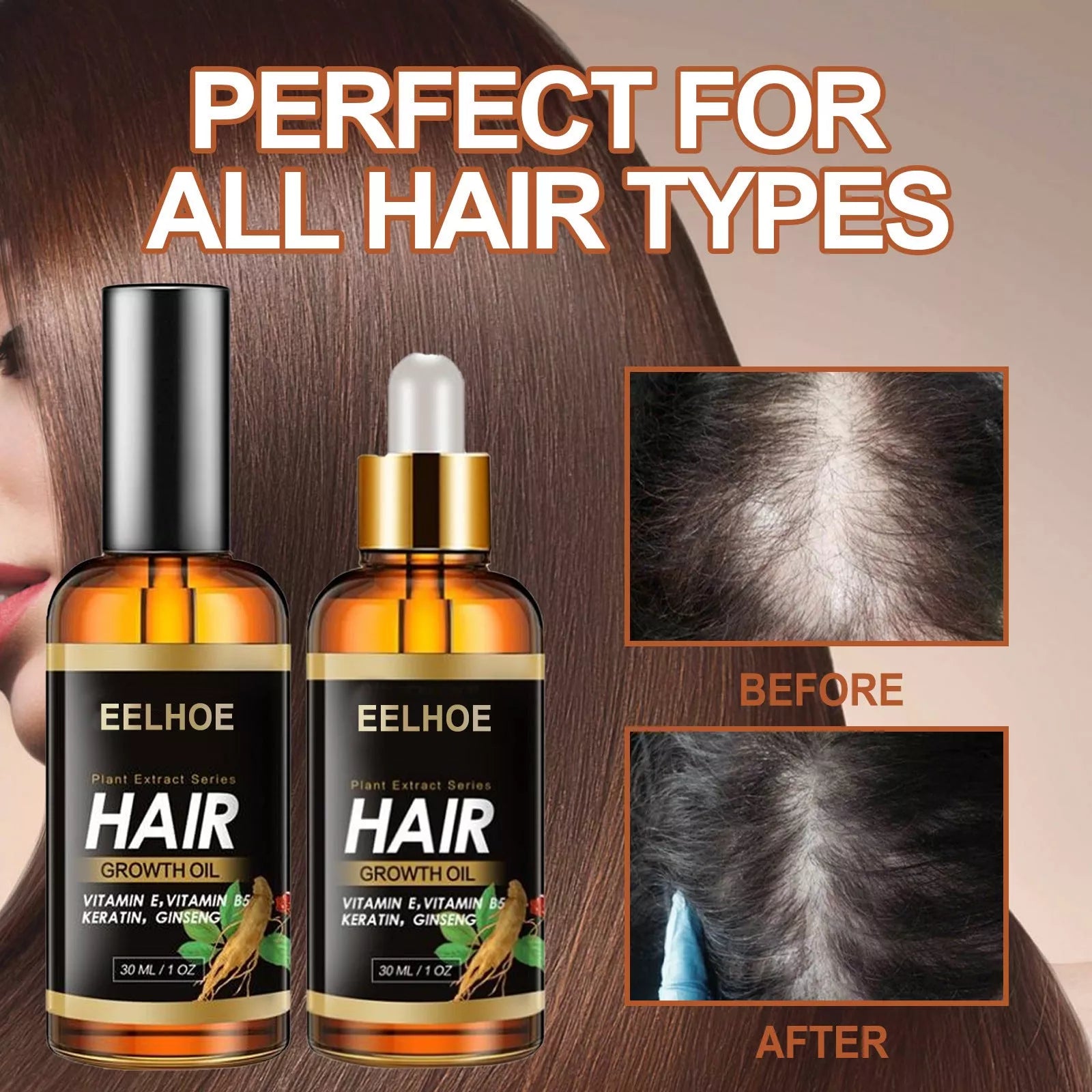 EELHOE Herb Hair Essential Oil for Strengthening and Reducing Hair Loss