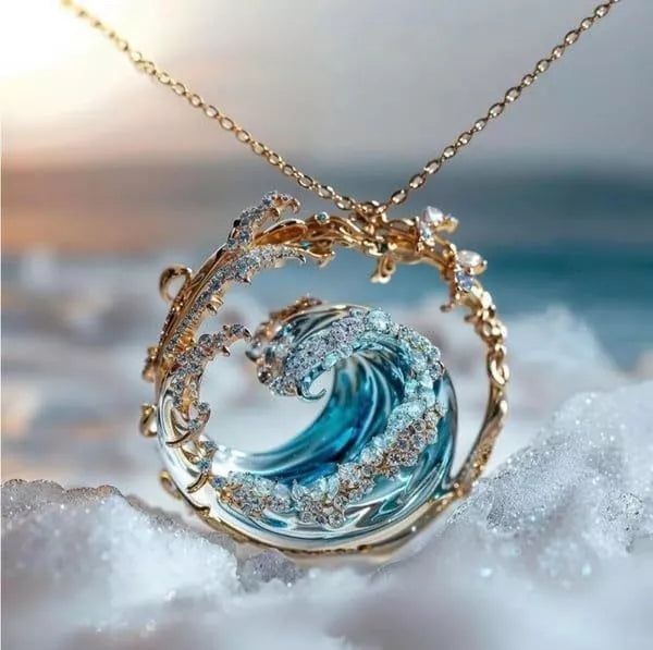 Ocean Theme Adjustable HAILANG Necklace with Copper Pendant