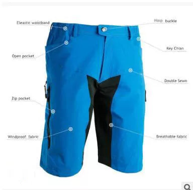 Outdoor Cycling Outwear Shorts in Blue and Black