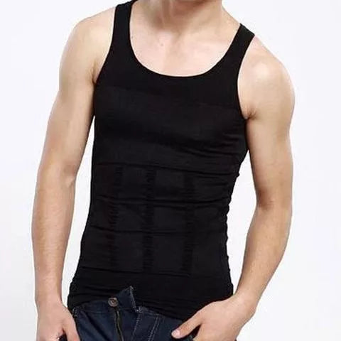 Men's Body Shaping Vest with U-neck Design