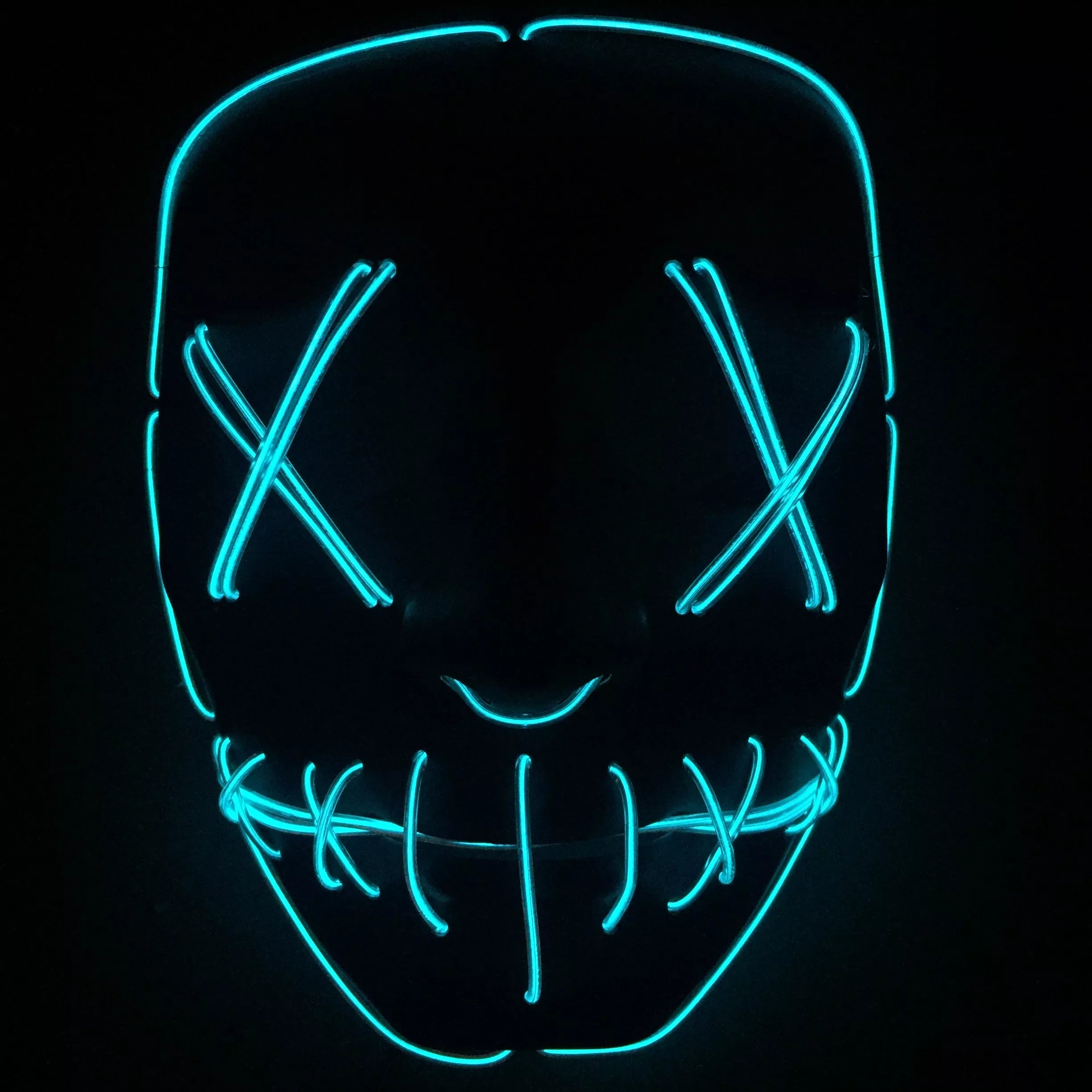 Halloween LED Glowing Full Face Mask with Multiple Light Modes