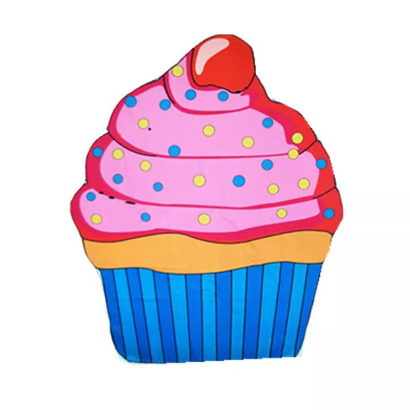 Cotton Pareo Scarf with Fun Food Prints