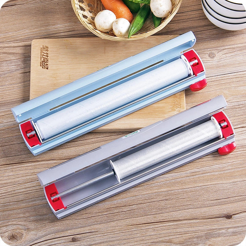 Household cling film cutter with ABS and stainless steel construction