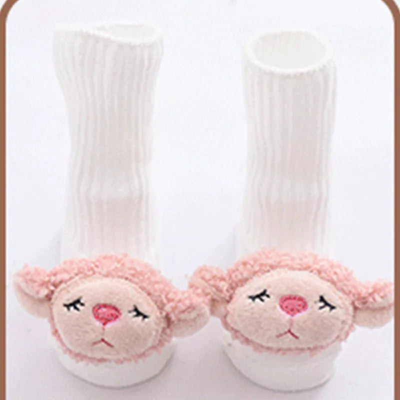 Cotton baby socks with breathable design for 0-3 months