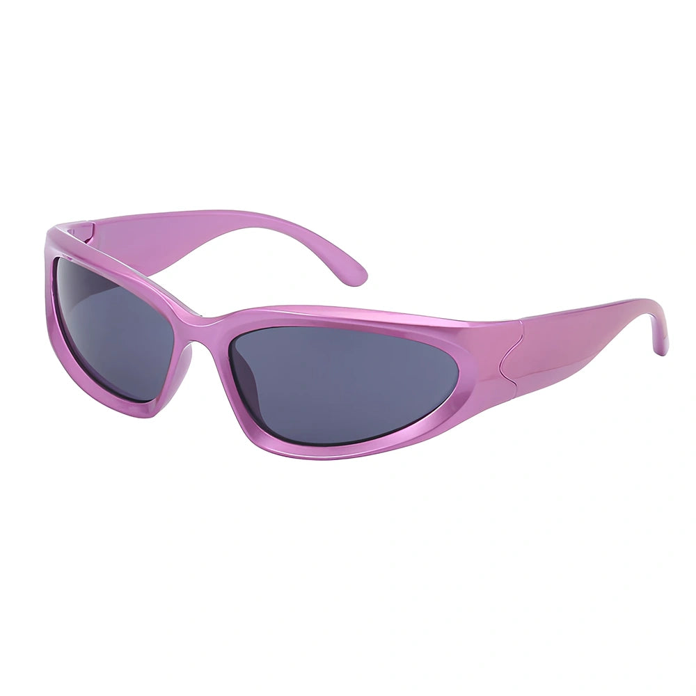 Personalised steam punk full frame cycling sunglasses in sand black grey chip style with mercury lenses for glare reduction