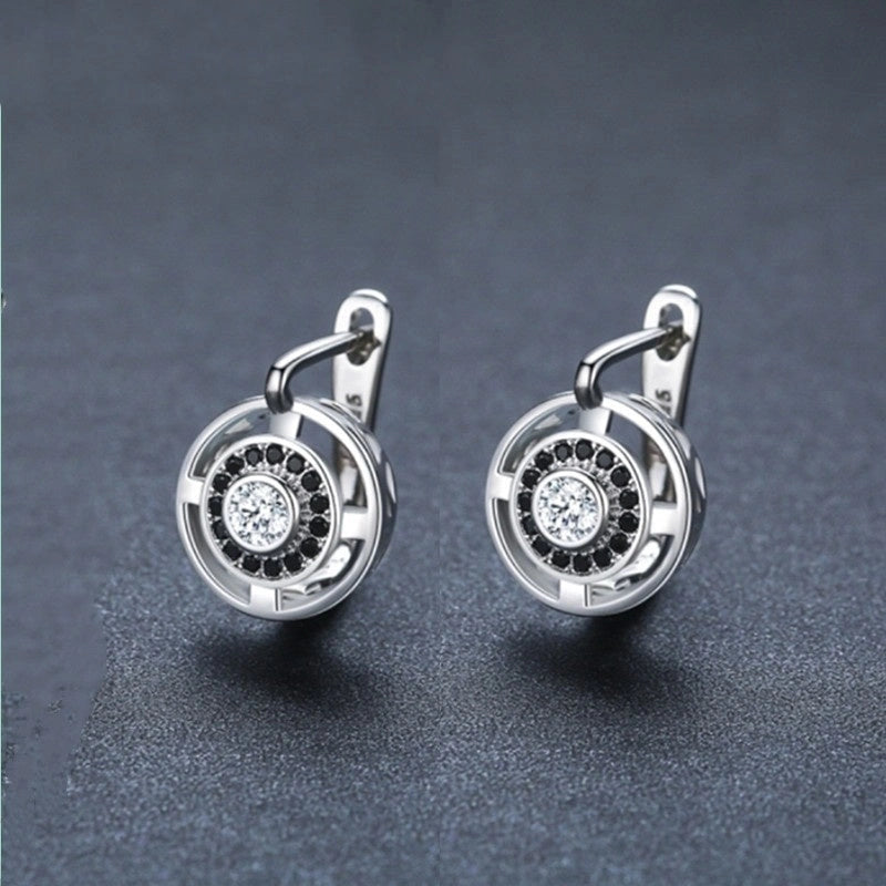 Elegant Zircon Studded Copper Earrings for Women