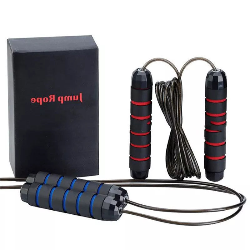 Student Sports Wire Skipping Rope with PU and Steel Wire Construction