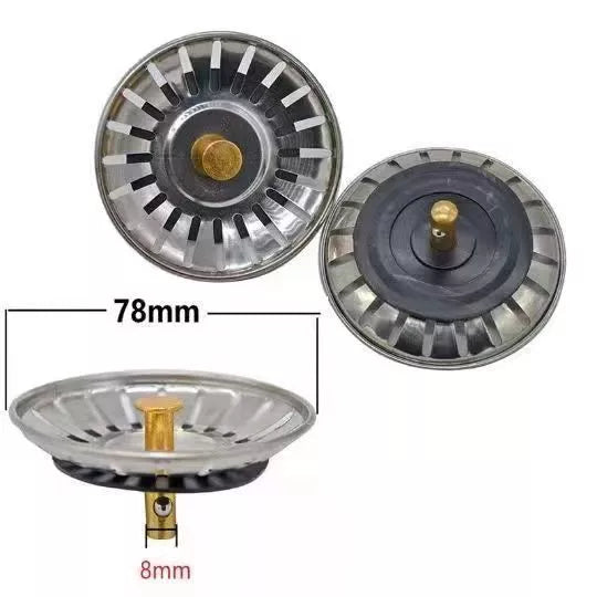 Stainless Steel Kitchen Sink Turnbuckle with Alloy Filter Screen