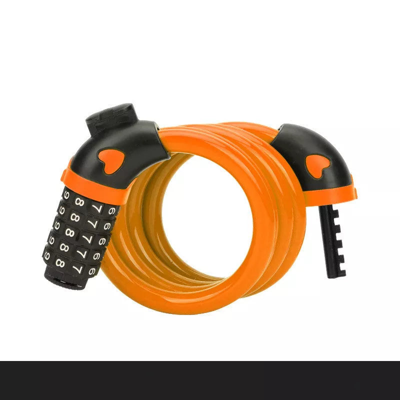Steel wire bicycle code lock with customizable combination