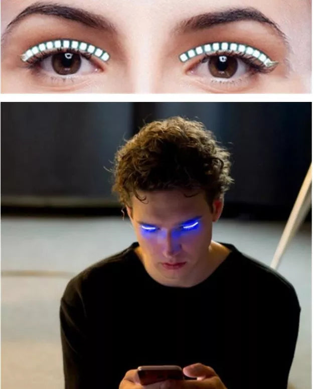 LED Light False Eyelashes with 7 Blink Modes