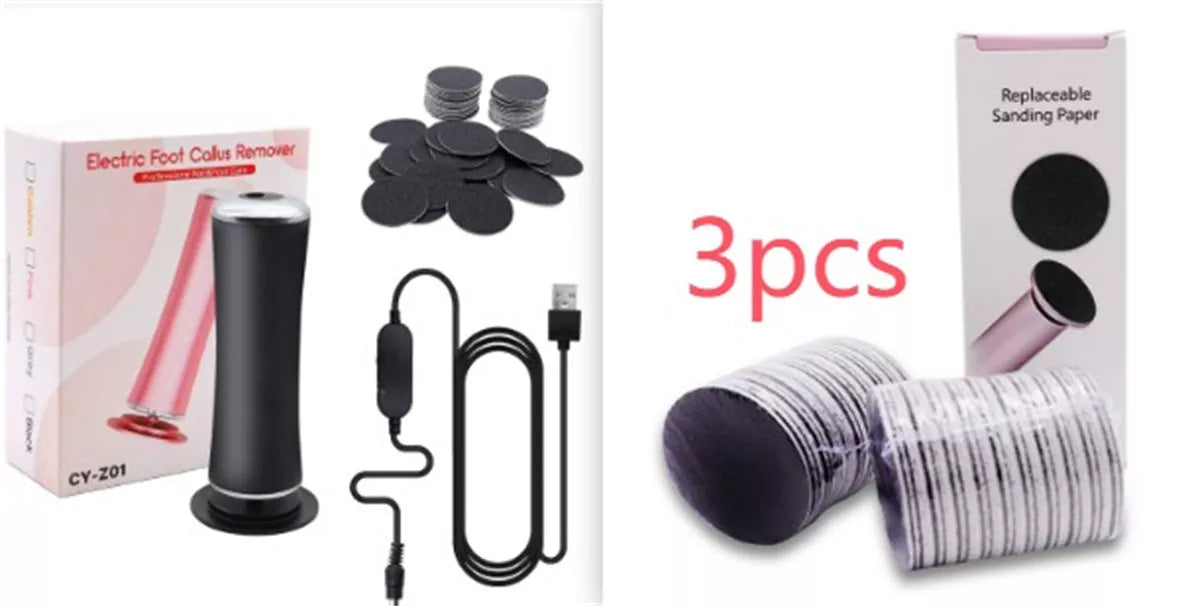 Electric Foot Callus Remover with 360-Degree Rotation and Speed Control