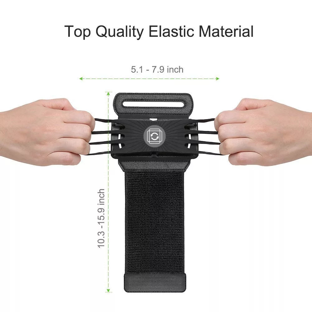 Detachable Mobile Phone Holder with 360-degree Rotation Arm Strap