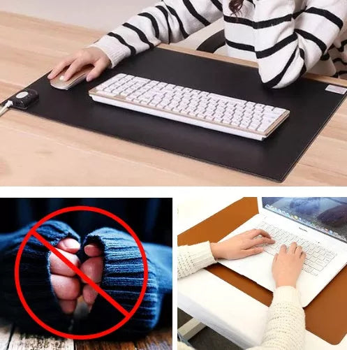 Two-stage Heating Desk Pads - Quick Warmth with Waterproof Design