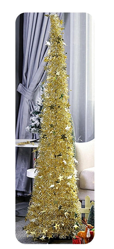 Collapsible Artificial Christmas Tree with Stand for Festive Decor