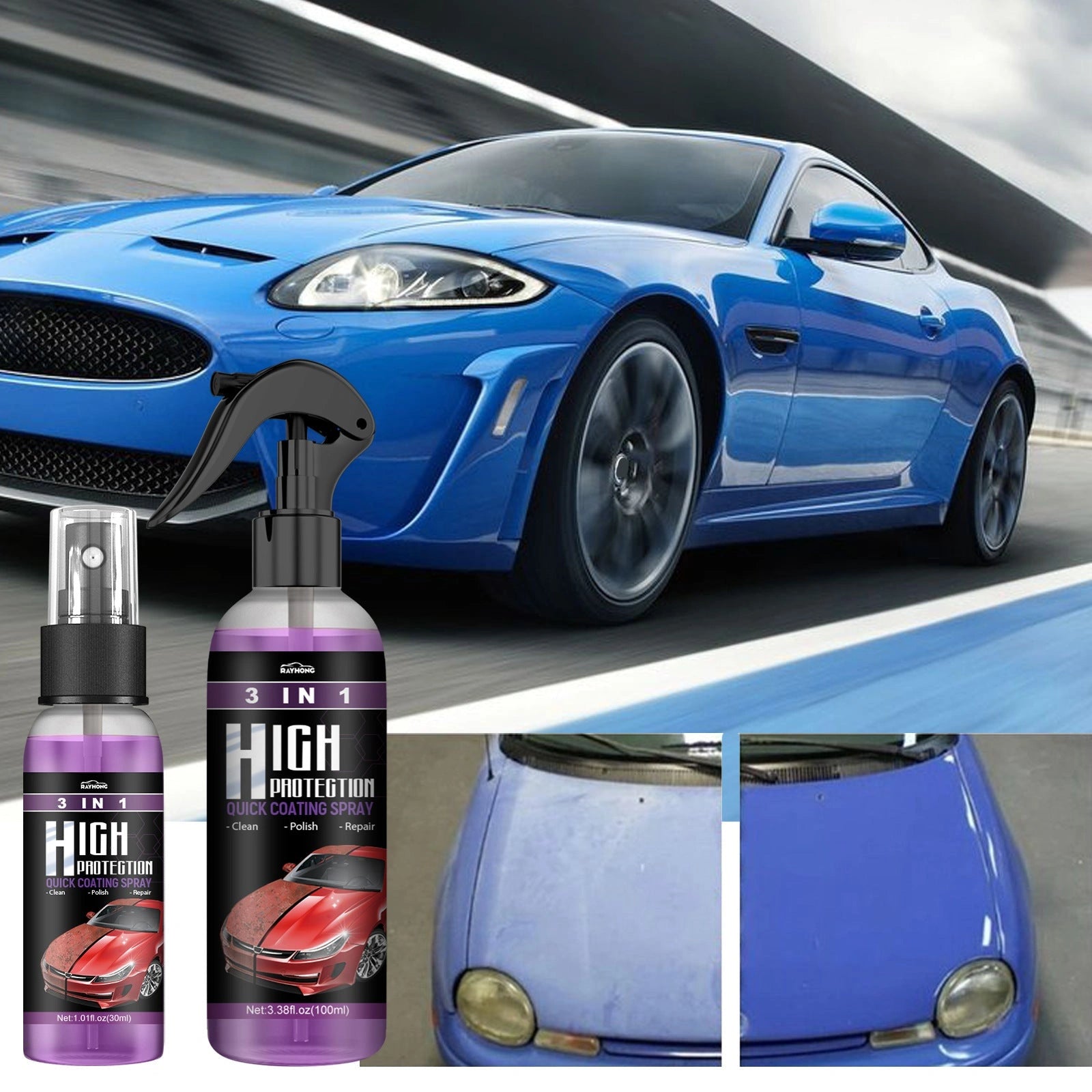 3 In 1 High Protection Fast Car Paint Spray Automatic with PE Material