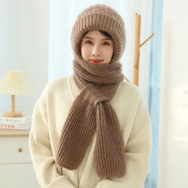Women's Fleece-lined Winter Scarf and Hat Set for Ultimate Warmth