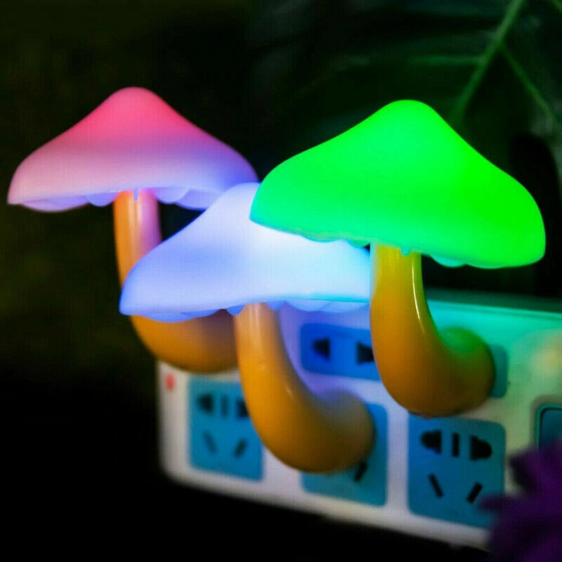 Mushroom-shaped LED Lights with Automatic Sensors for Indoor Decoration
