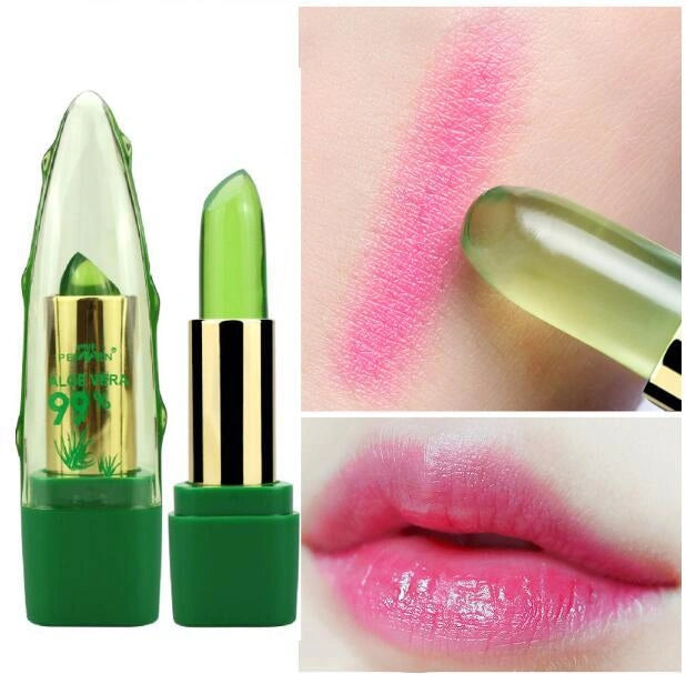 Aloe Vera Gel Color Changing Lipstick Gloss with 99% Aloe Vera