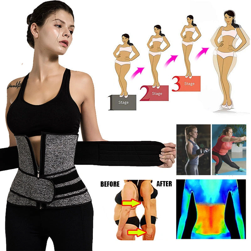Women's Waist Trainer Shapewear with 2-3 Belts for Slimming and Workout