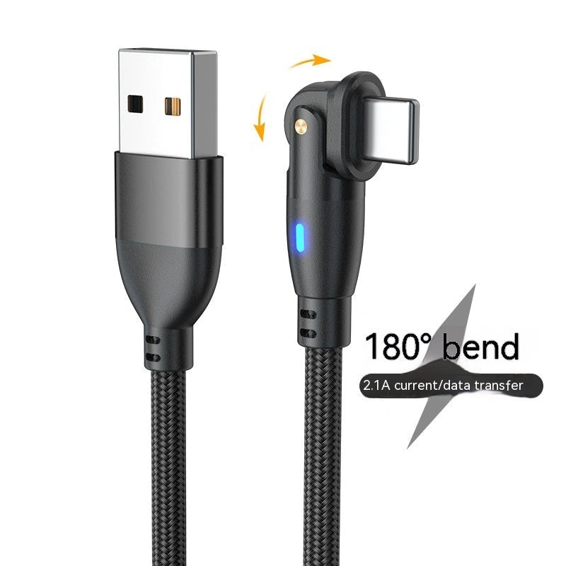 180-Degree Bendable Fast Charge USB Cable