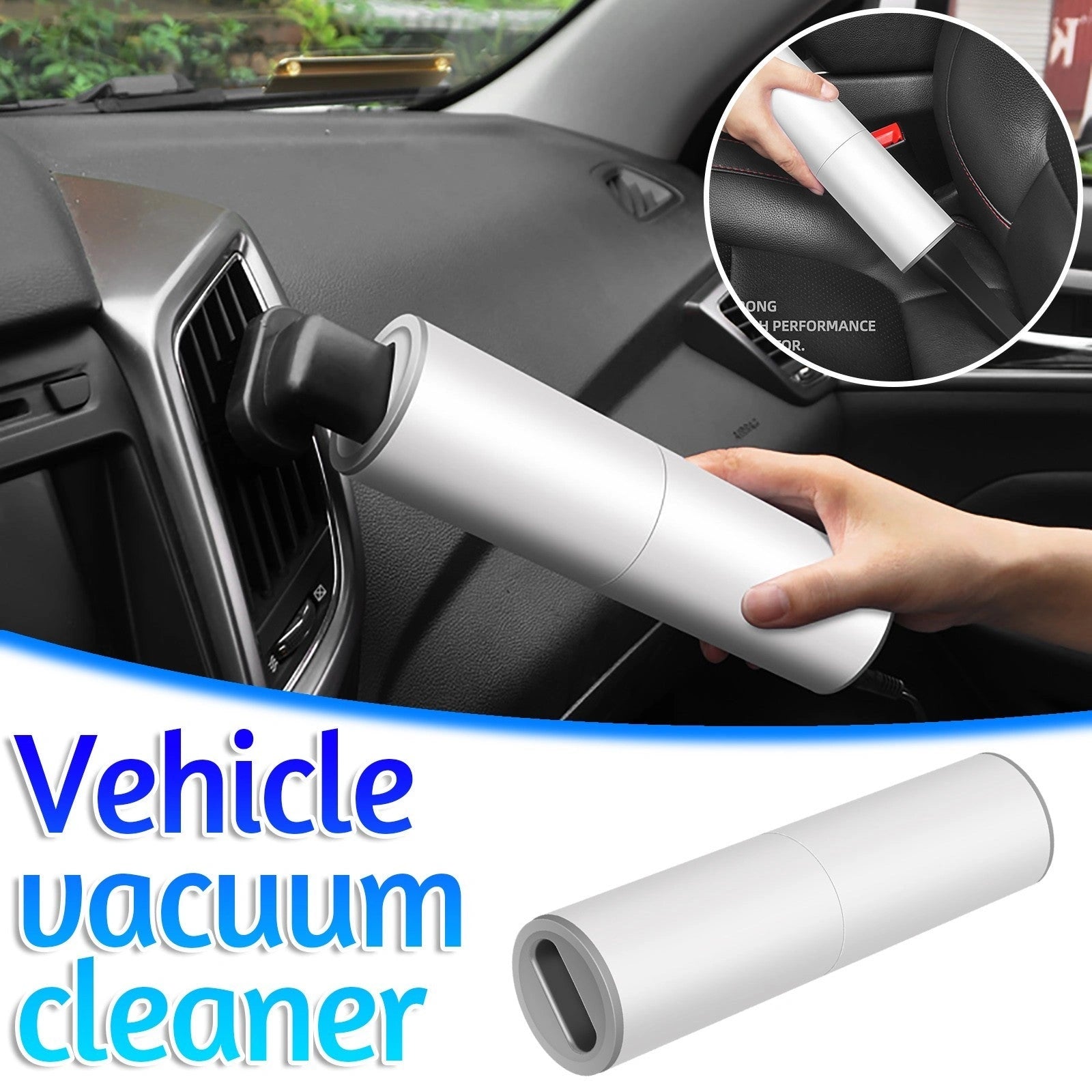 Powerful 120W Portable Car Vacuum Cleaner with HEPA Filter