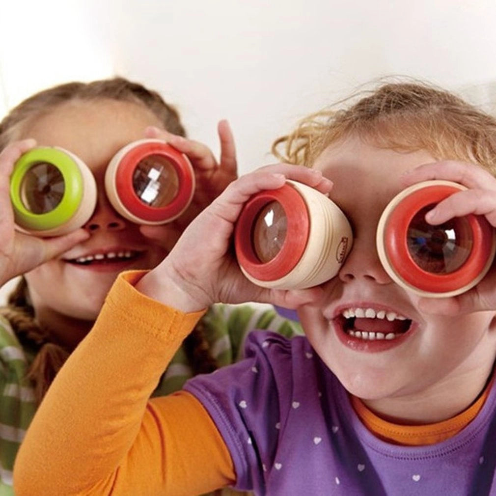 Wooden Magic Kaleidoscope with Colorful Effects for Kids