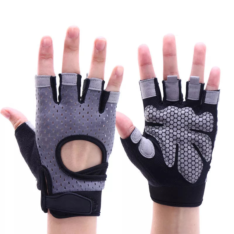 Fitness Gloves for Men and Women - Nylon Dumbbell and Bar Exercise Wristband