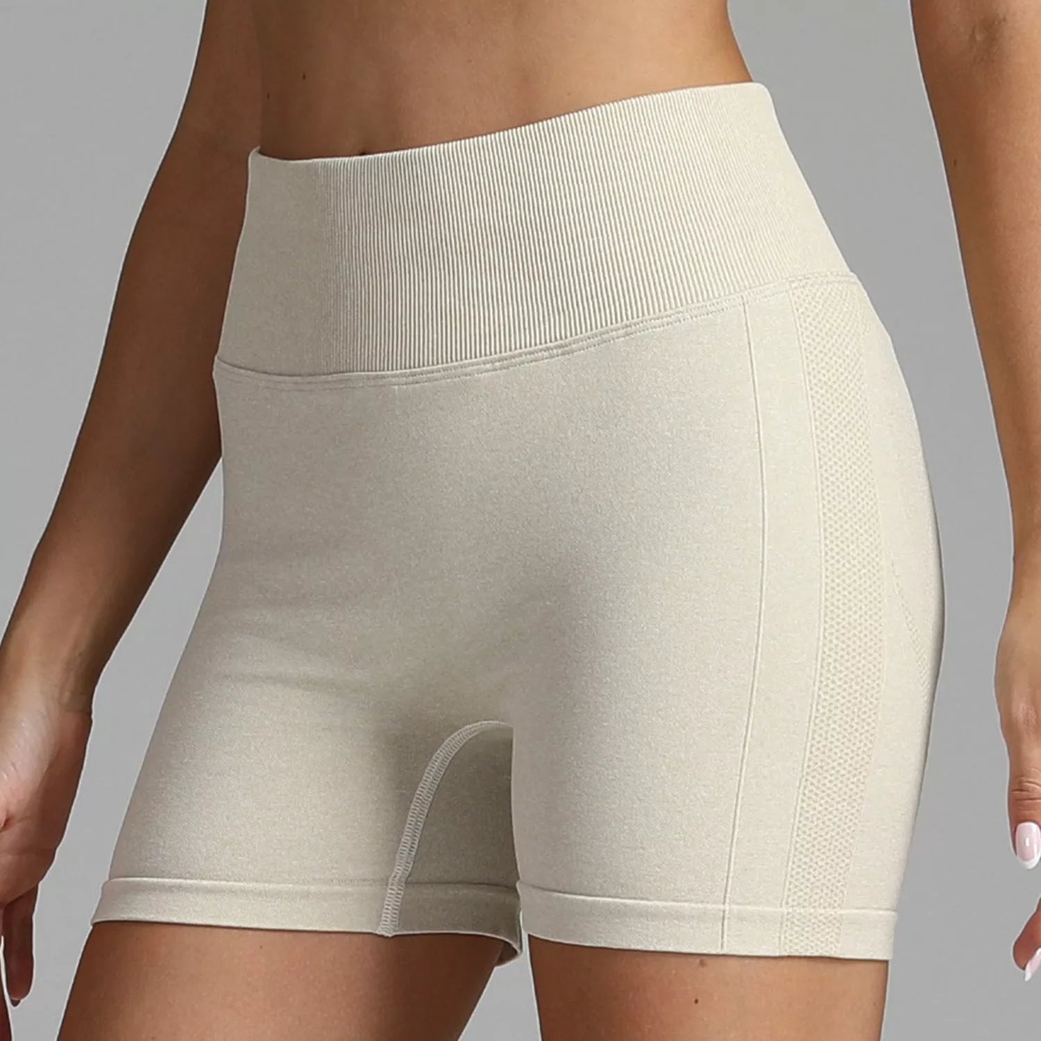 High Waist Seamless Yoga Shorts for Women with Hip-Lifting Design