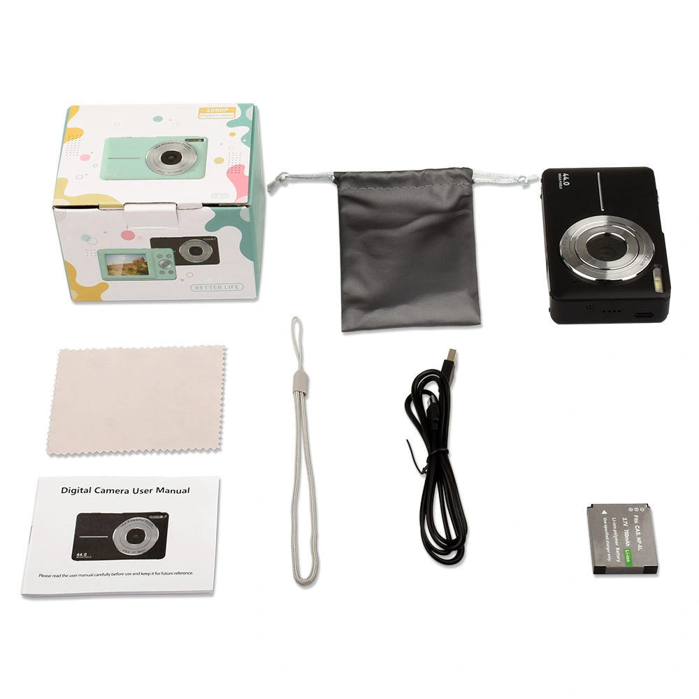 Children's HD Mini Digital Camera with 1080P Video and 44MP Photos