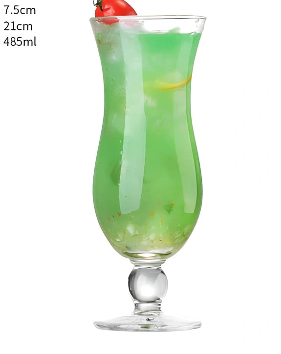 Creative transparent lead-free glass cup with seamless flat base for cocktails, 210ml capacity