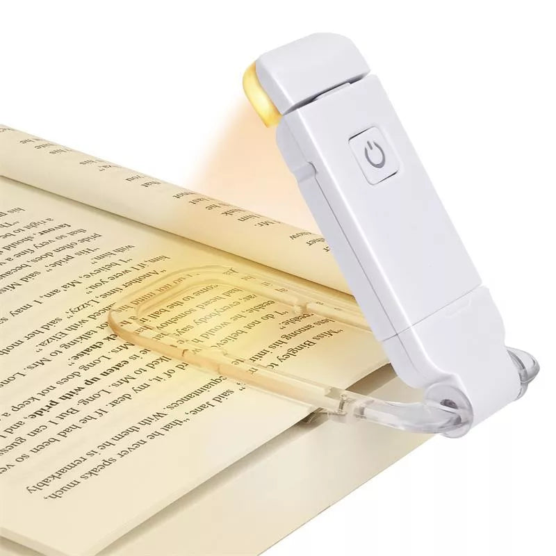 Adjustable LED USB Rechargeable Book Light with 315° Flexible Holder