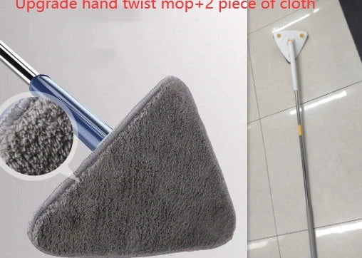Extendable Triangle Mop with 360° Rotatable Head for Deep Cleaning