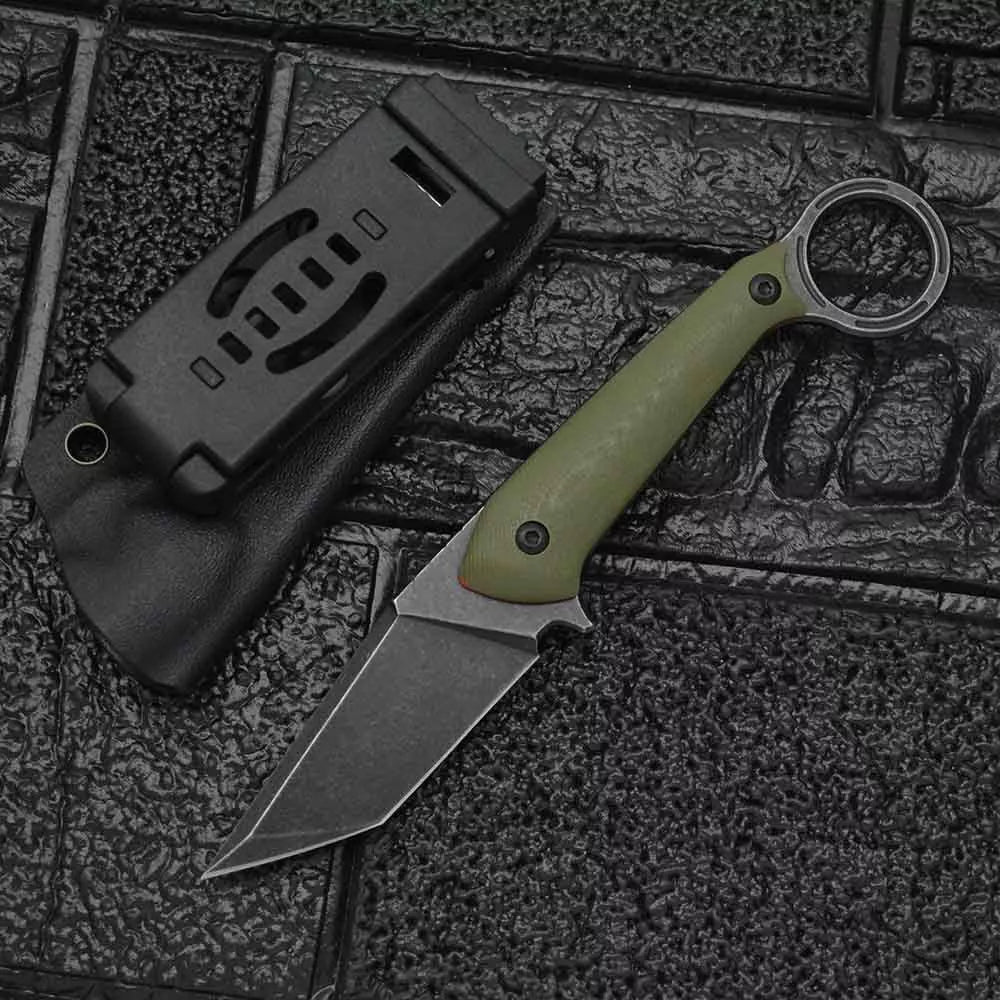 Outdoor Field Self-defense Knife with DC53 Steel Blade