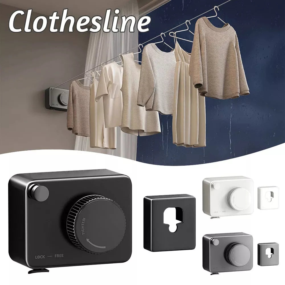 Telescopic Wall-Mounted Laundry Line with Rust-Proof Design
