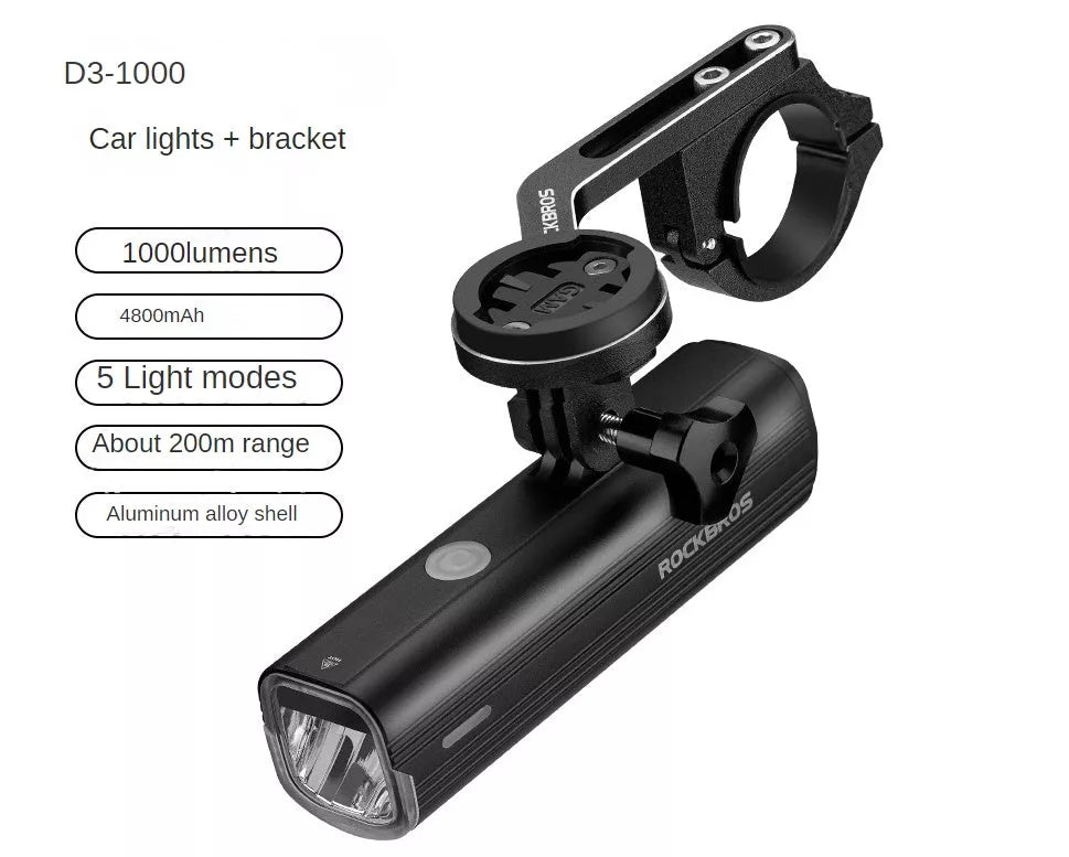 ROCKBROS YQ-QD Bicycle Light with USB Charging and 400 Lumen Brightness