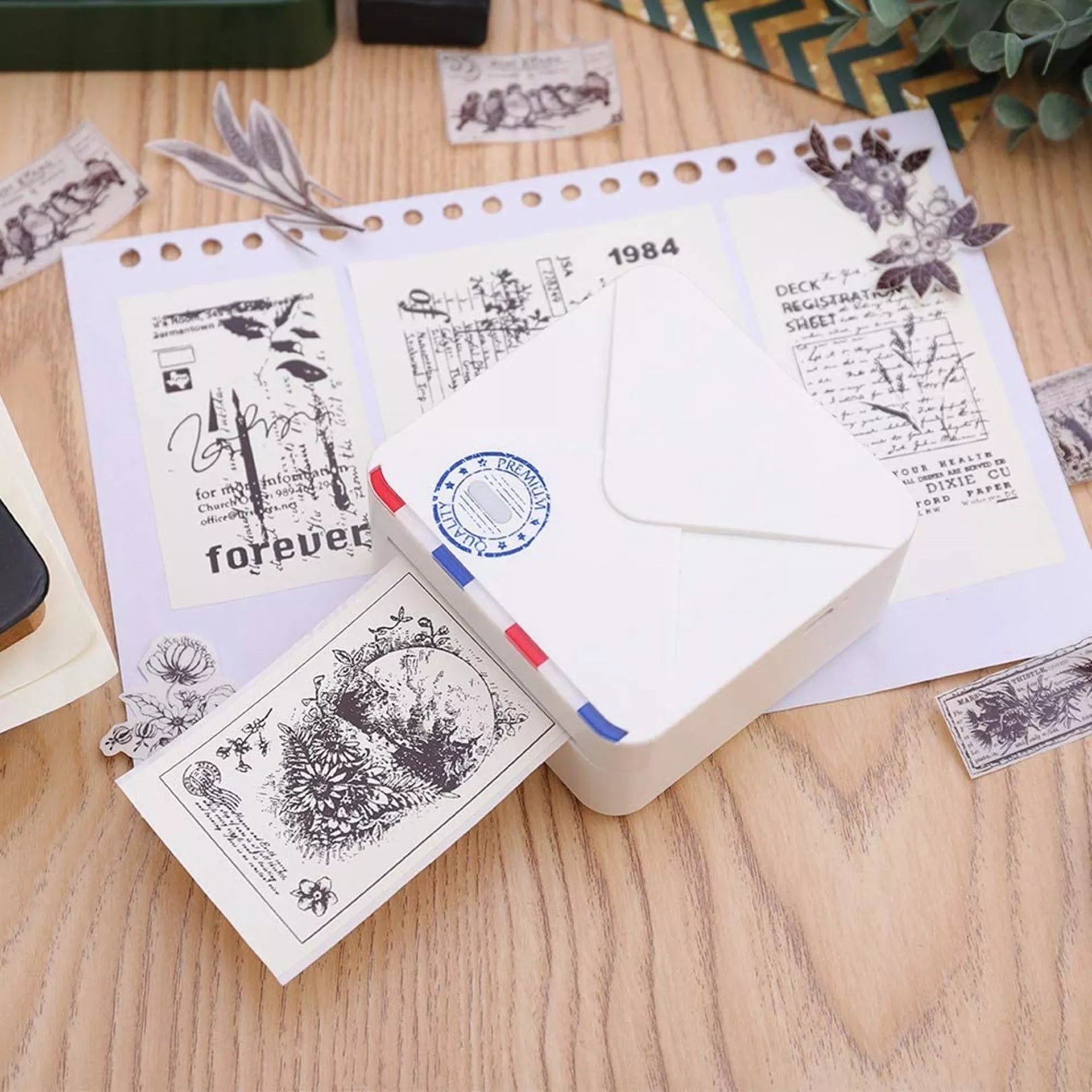 Compact Bluetooth Thermal Printer with High-Resolution Output