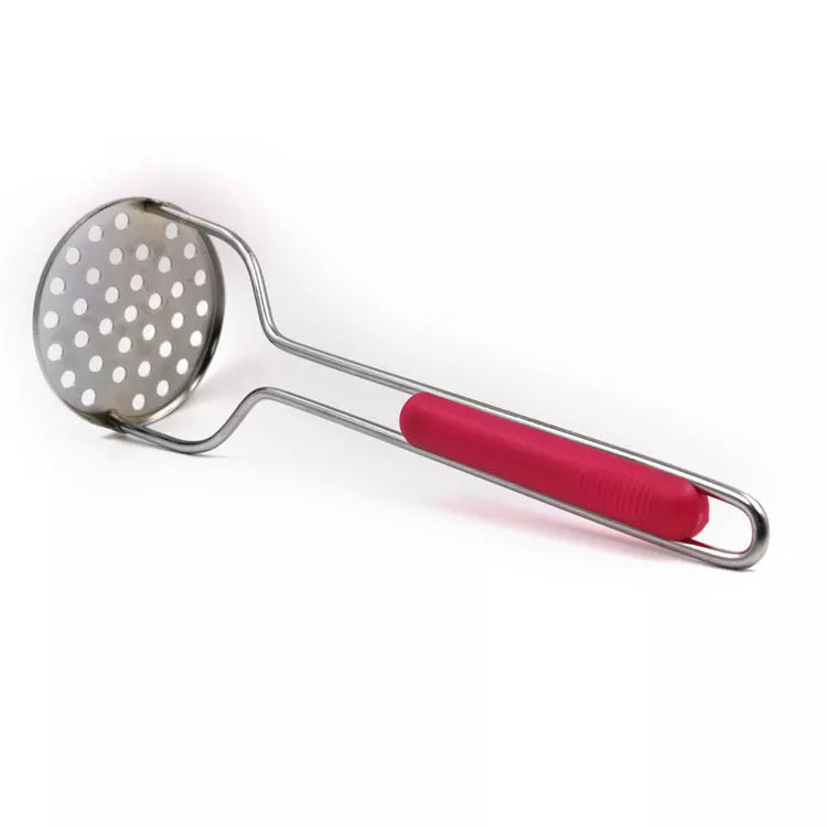 Manual Potato Masher with Wooden Handle for Easy Kitchen Prep