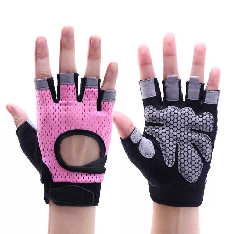 Fitness Gloves for Men and Women - Nylon Dumbbell and Bar Exercise Wristband