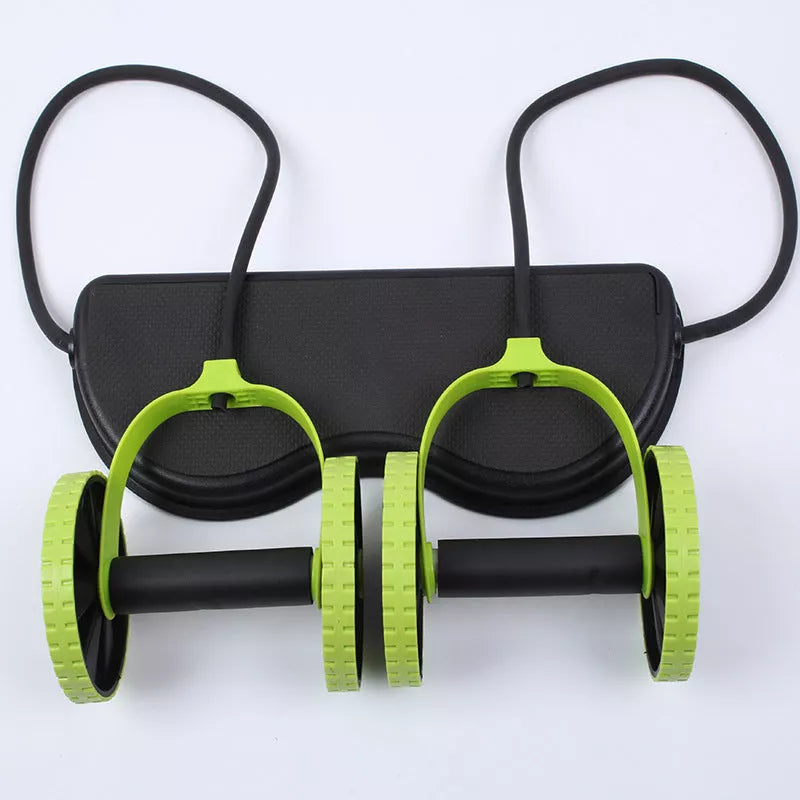 Double-wheeled Abdomen Wheel Pull Rope for Home and Office Fitness