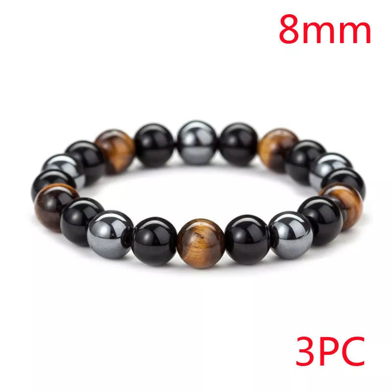 Hand-Woven Tiger Eye Stone Bracelet with Anti-Fatigue Benefits