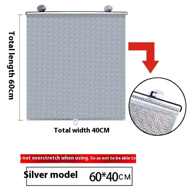 PVC Household Window Sun Protection Shutter with Suction Cups