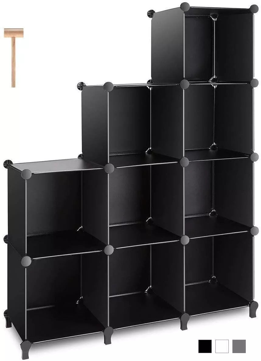 Plastic Storage Rack with Modular Grid Design