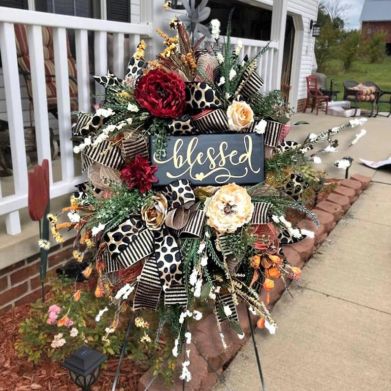 Year-Round Cheetah Print Wreath for Seasonal Door Decor