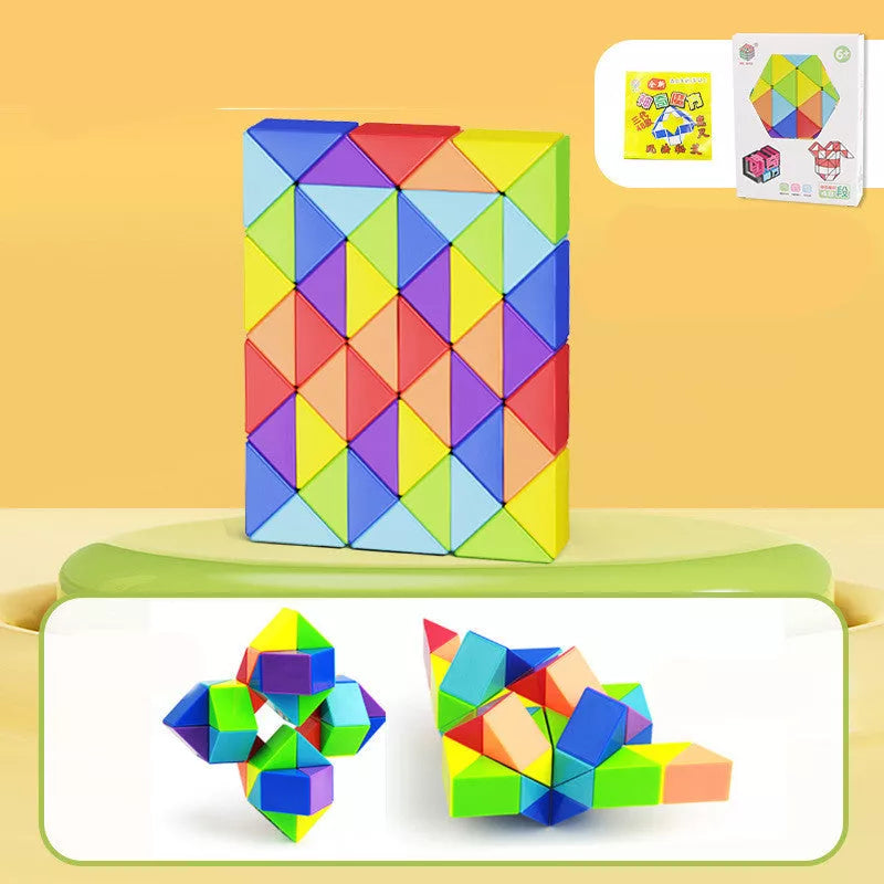 Magic Snake Ruler Puzzle: Stress Relief and Educational Toy with Rainbow Colors
